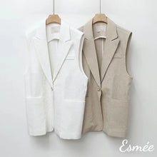 Load image into Gallery viewer, Linen-Waistcoat-with-Pocket-product-shots
