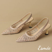 將圖片載入圖庫檢視器 Nude-Tulle-High-Heel-Slingback-with-Rhinestone-Design-product-shots
