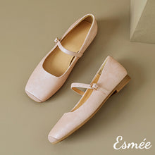 Load image into Gallery viewer, Pink-Extra-Soft-Leather-Maryjanes-with-Squared-Toe-Design-product-shots
