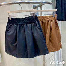 Load image into Gallery viewer, Synthetic-Leather-Short-Pants-product-shots
