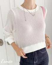 Load image into Gallery viewer, Korean Cotton Knit Sweater
