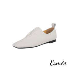 Load image into Gallery viewer, White-Leather-Loafers-with-Special-Cut-Out-Design-product-shots-white-background
