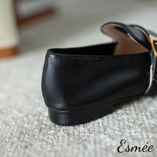 將圖片載入圖庫檢視器 Leather Loafers with Buckle
