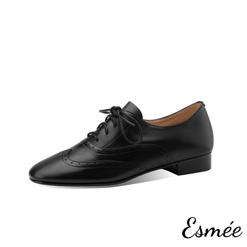 Leather Brogue Oxford Shoes