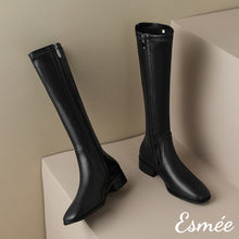 Load image into Gallery viewer, Black-Leather-Long-Boots-product-shots
