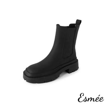 Load image into Gallery viewer, Black-Matte-Material-Chelsea-Boots-product-shots-white-background
