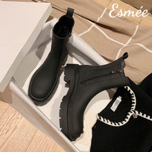 Load image into Gallery viewer, Black-Matte-Material-Chelsea-Boots-product-shots
