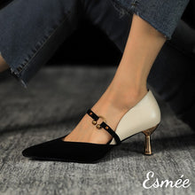 Load image into Gallery viewer, Suede Dual Color High Heels
