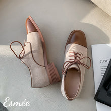 Load image into Gallery viewer, Brown-Dual-Color-Leather-and-Suede-Oxford-Shoes-product-shots
