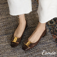 Load image into Gallery viewer, 【Size 36 Special Offer】Leather Flats with Double Bow
