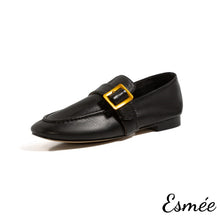 Load image into Gallery viewer, Leather Loafers with Buckle
