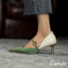 Load image into Gallery viewer, Suede Dual Color High Heels

