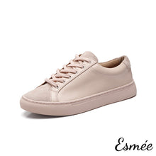 Load image into Gallery viewer, Pink-Leather-sneakers-product-shots-white-background
