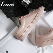 Load image into Gallery viewer, Pink-Leather-sneakers-product-shots
