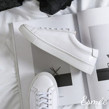 Load image into Gallery viewer, White-Leather-sneakers-product-shots
