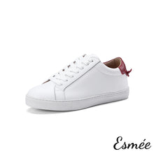 將圖片載入圖庫檢視器 Leather Sneakers with 3 Colors Heel Cap
