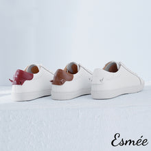 將圖片載入圖庫檢視器 Leather Sneakers with 3 Colors Heel Cap
